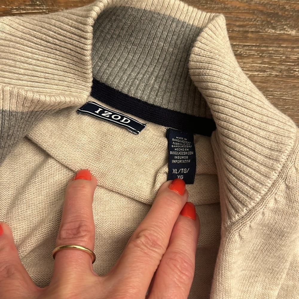 Men’s 1/4 zip Izod sweater - Picture 5 of 5